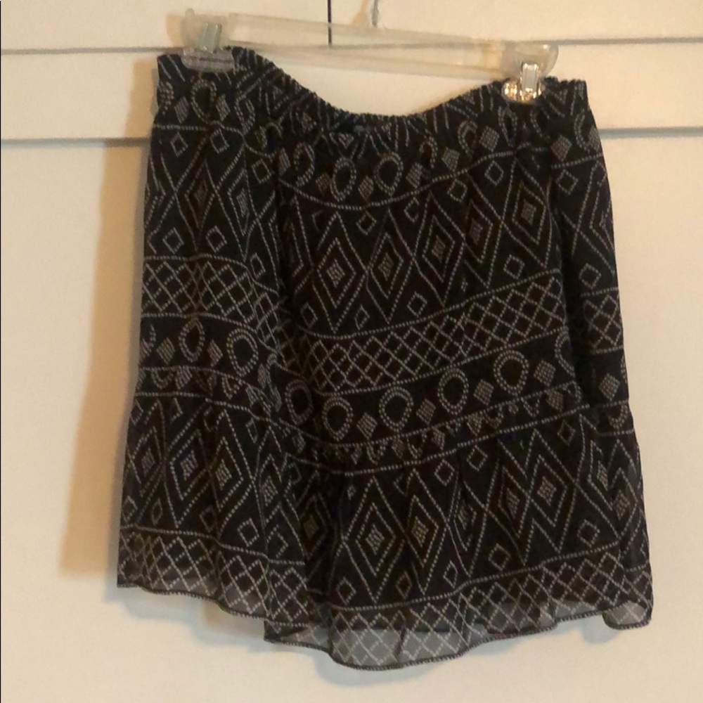 Madewell black patterned mini skirt - Large NWT